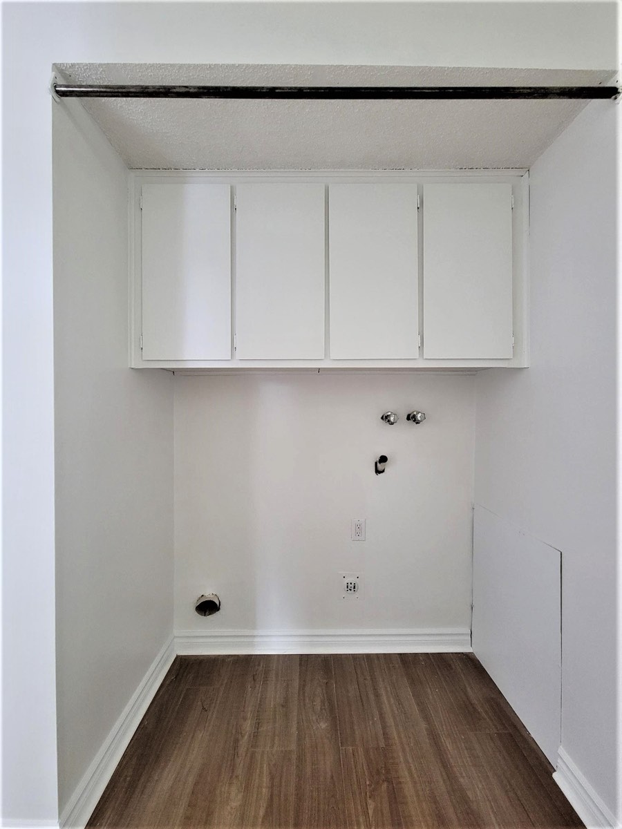 Built-in storage cupboards