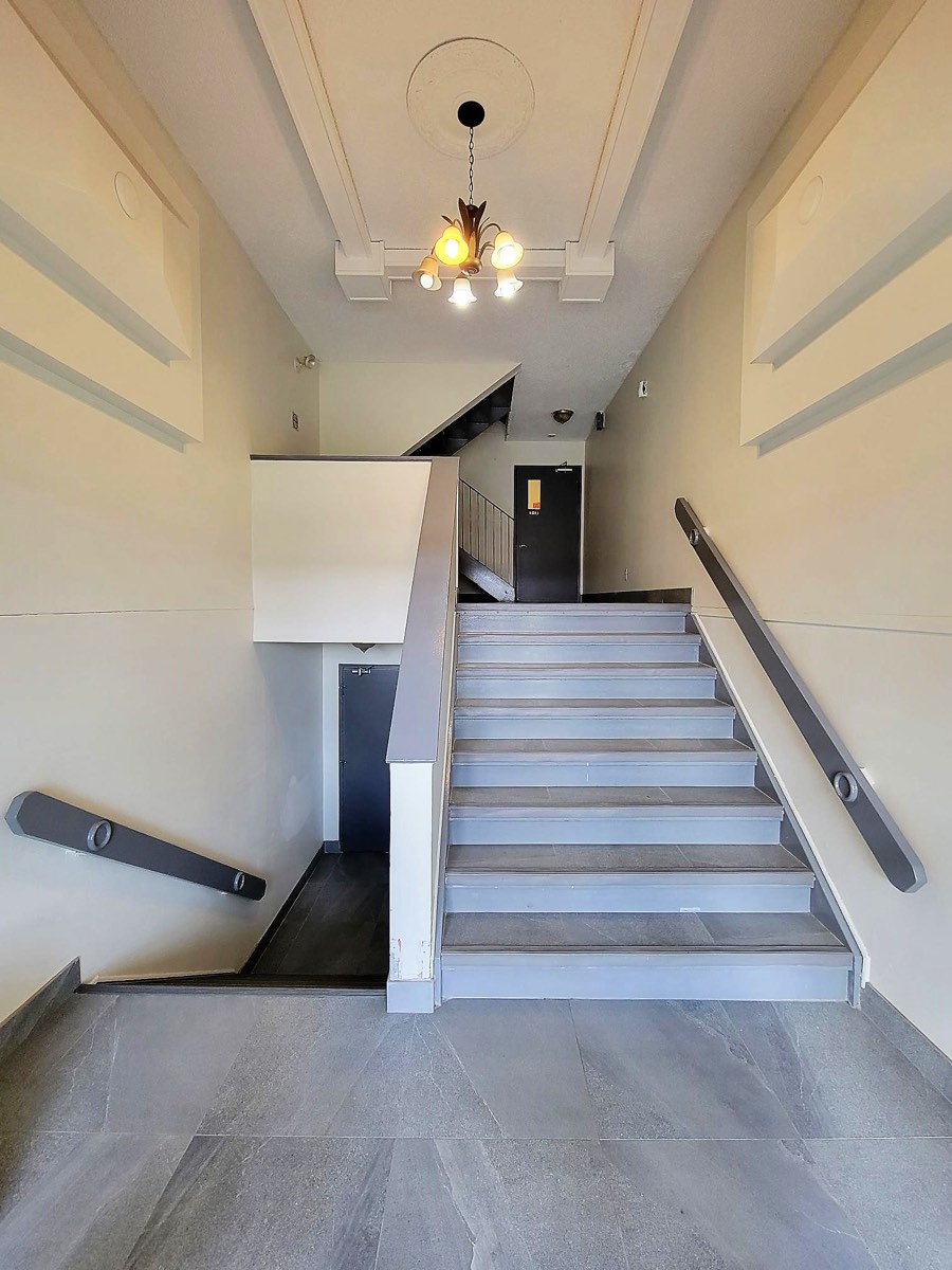 The common entrance and stairwell