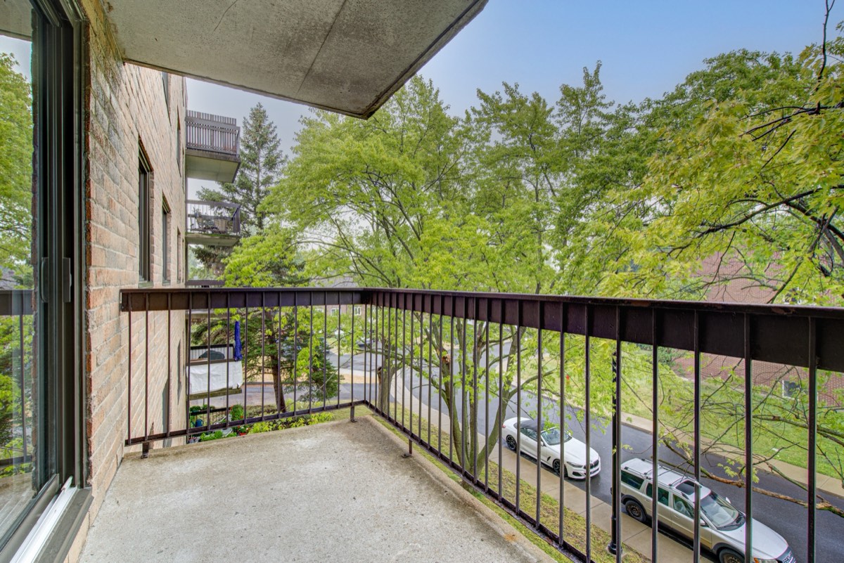 View from the private balcony over the trees