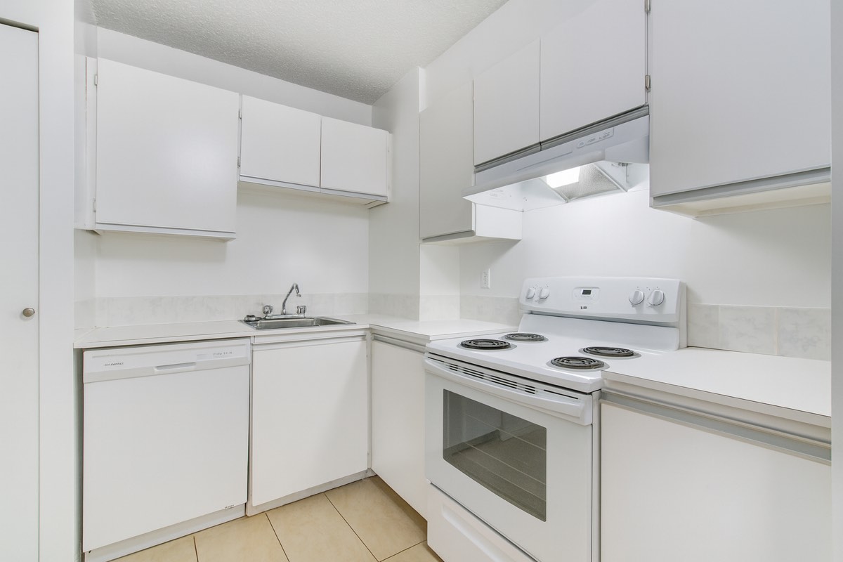 Kitchen with white cabinets in the 4½