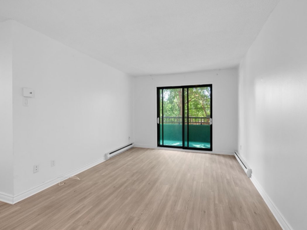 Living room with a sliding balcony door