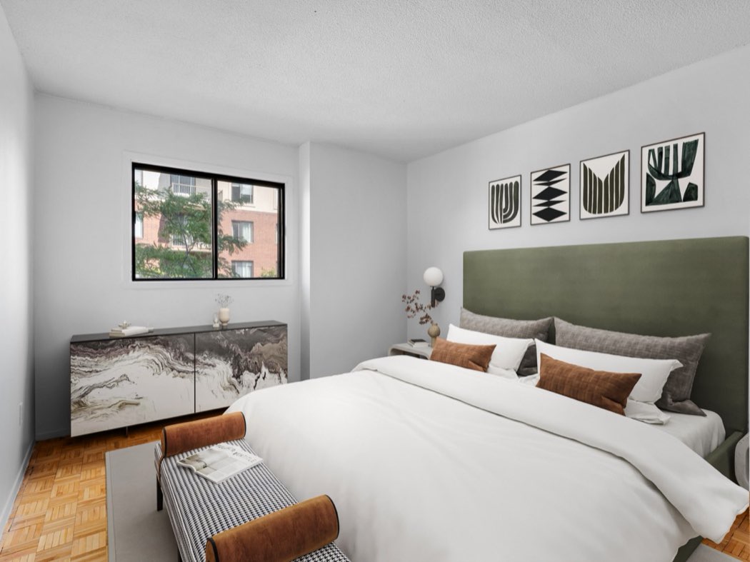 Staged bedroom