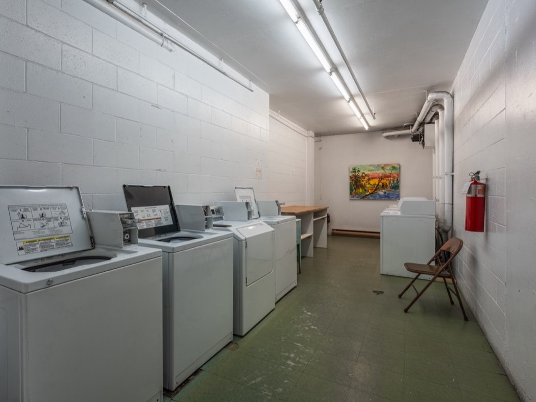 The shared laundry room