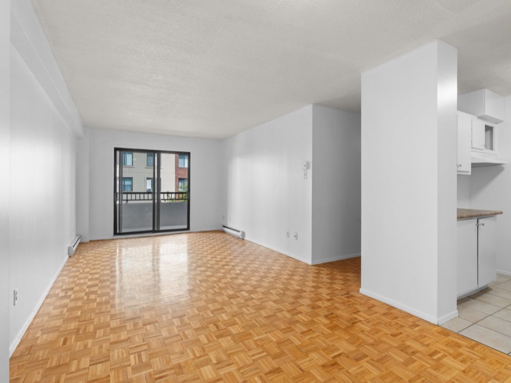 Living room with a sliding balcony door