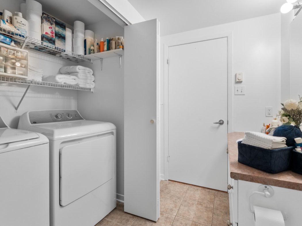 Washer and dryer inside the apartment