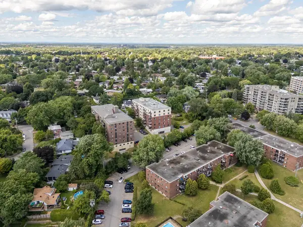 The surrounding residential streets from the air.