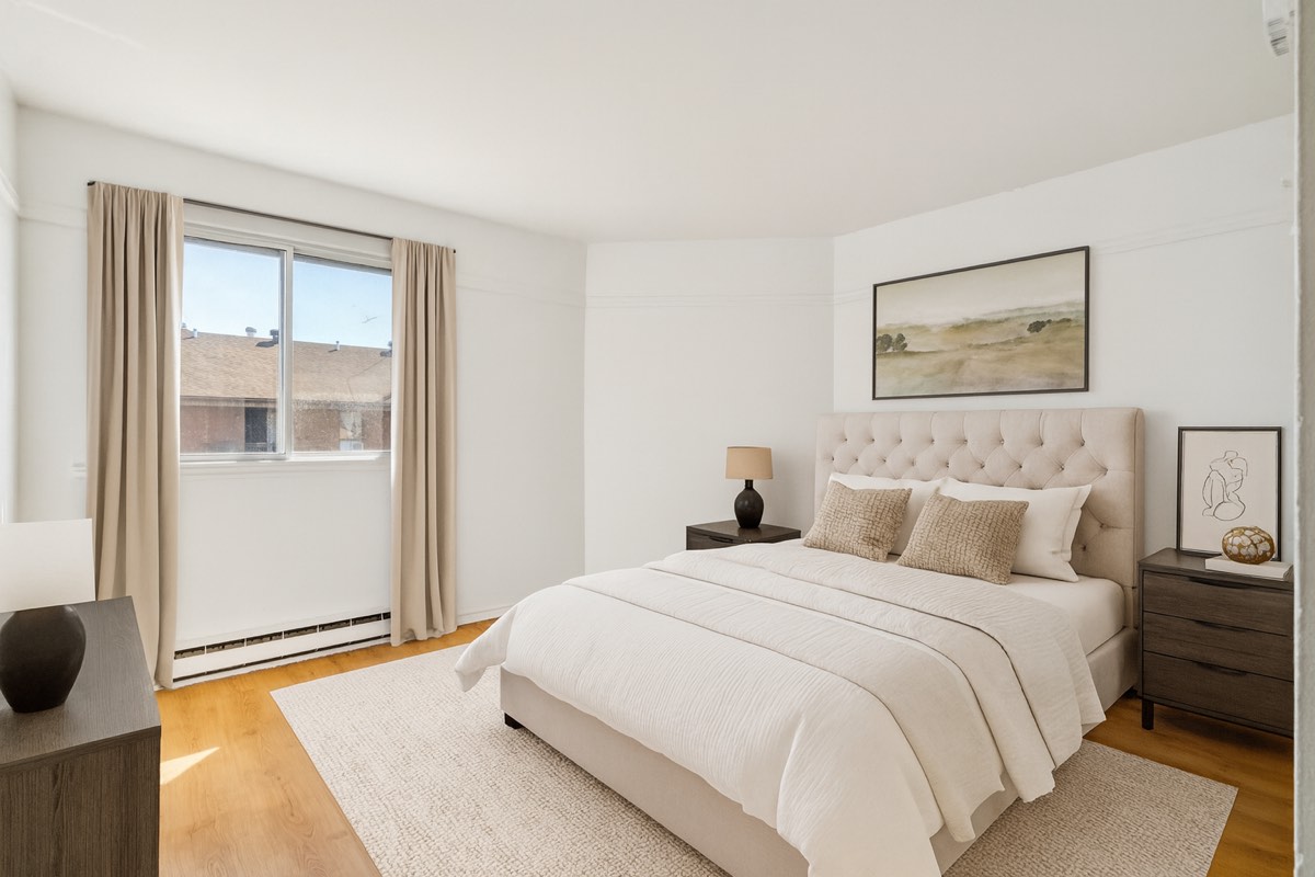 Staged bedroom
