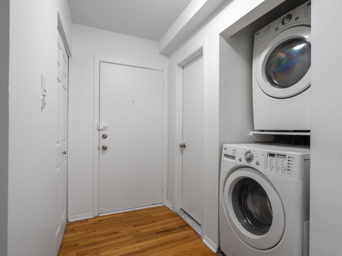 Stacked washer and dryer inside the 3½