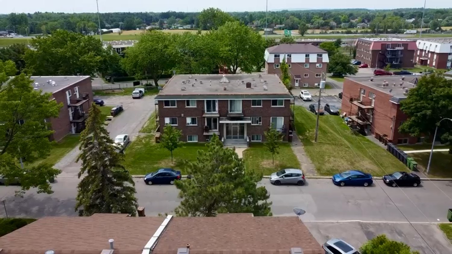 Aerial view of one of our buildings in Boisbriand