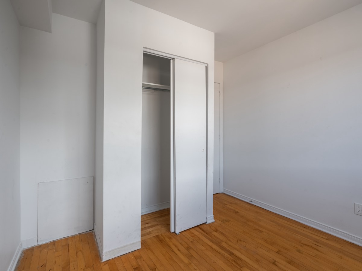 Built-in closet with sliding doors